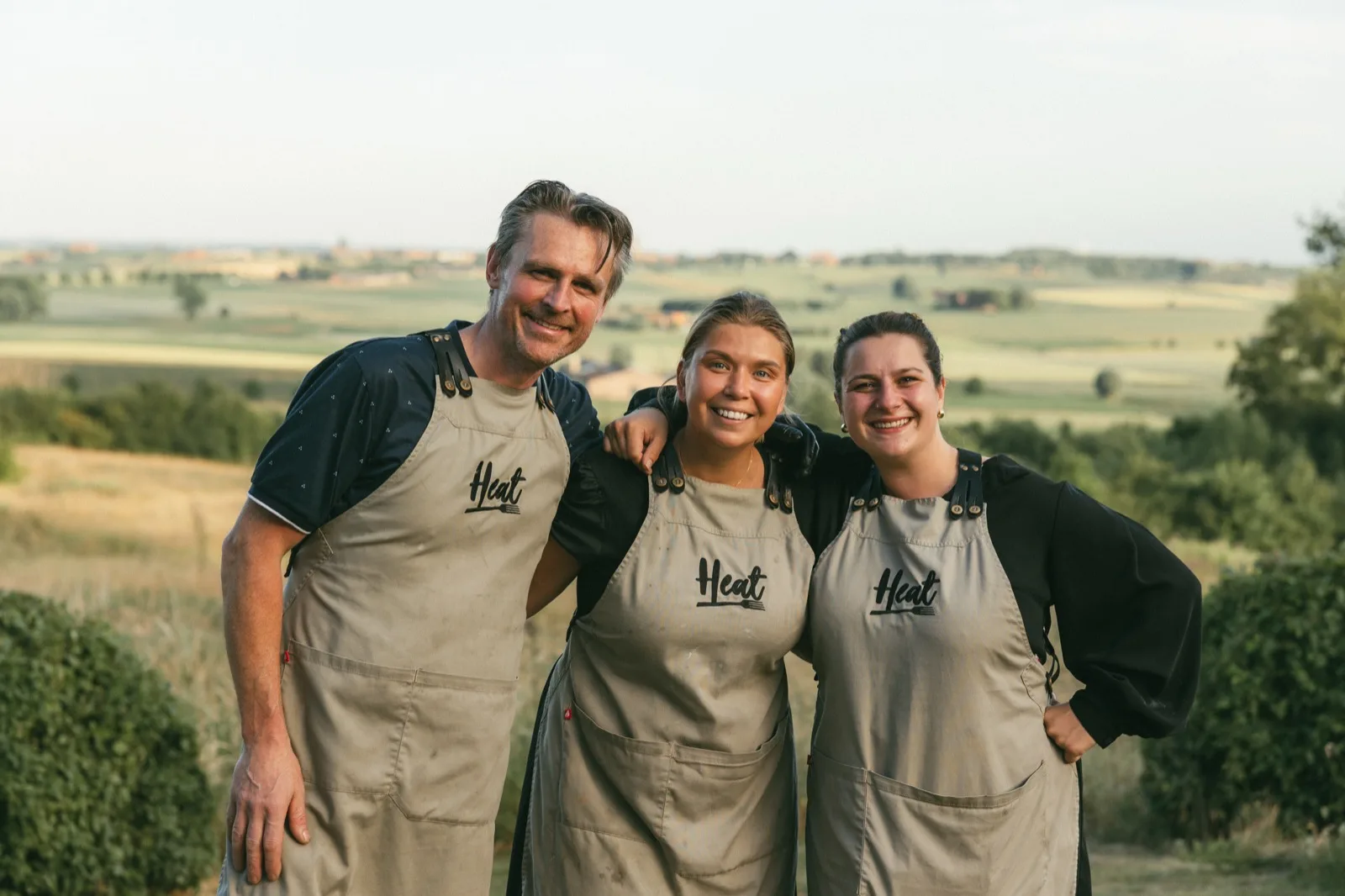 Het team van HEAT voor het landschap van de Westhoek bij Speghelhof